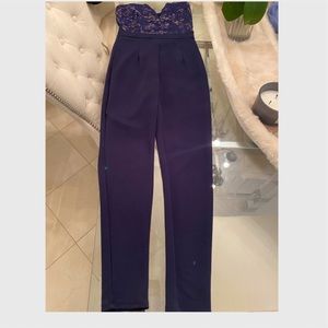 Navy Blue Strapless Jumpsuit💙